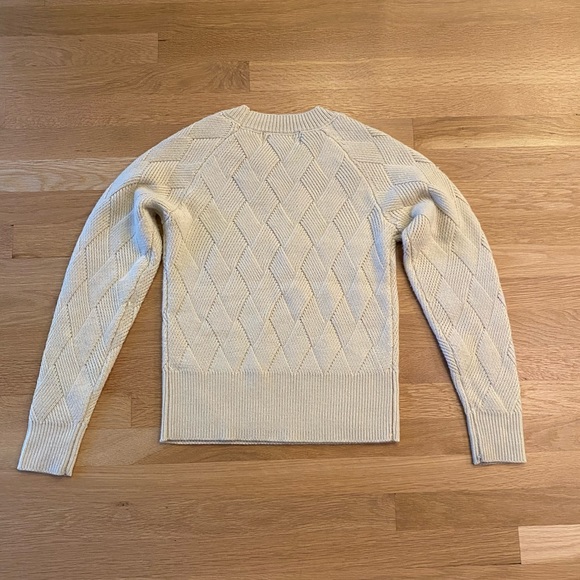 Kendall & Kylie Womens Cream Crew Neck Sweated with a Basketweave Pattern/Size S - Picture 10 of 10